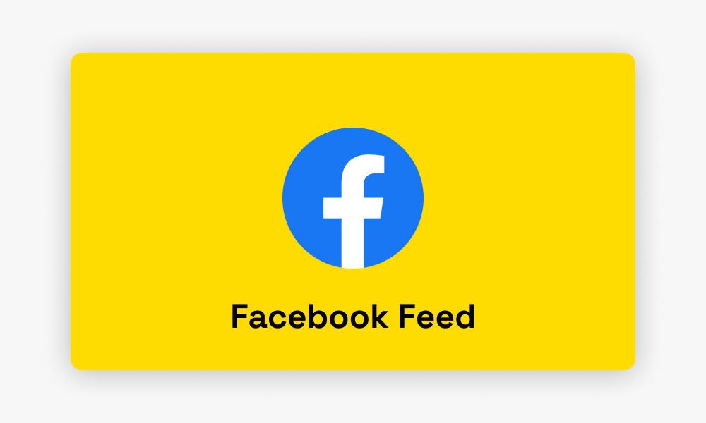 Slider of recent Facebook updates on a Mobirise page