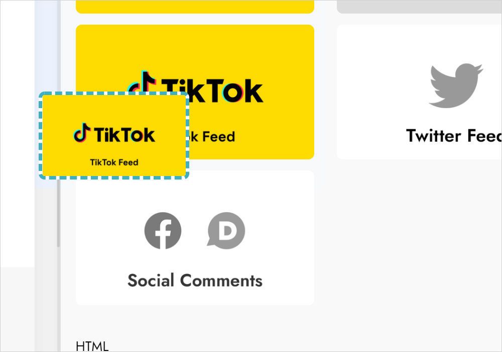 Clips block being added to a page
