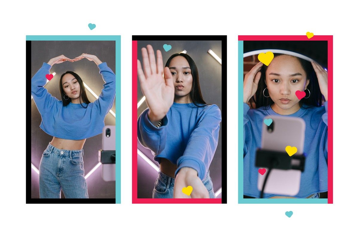 Website visitor tapping a clip in the embedded feed to open it on TikTok