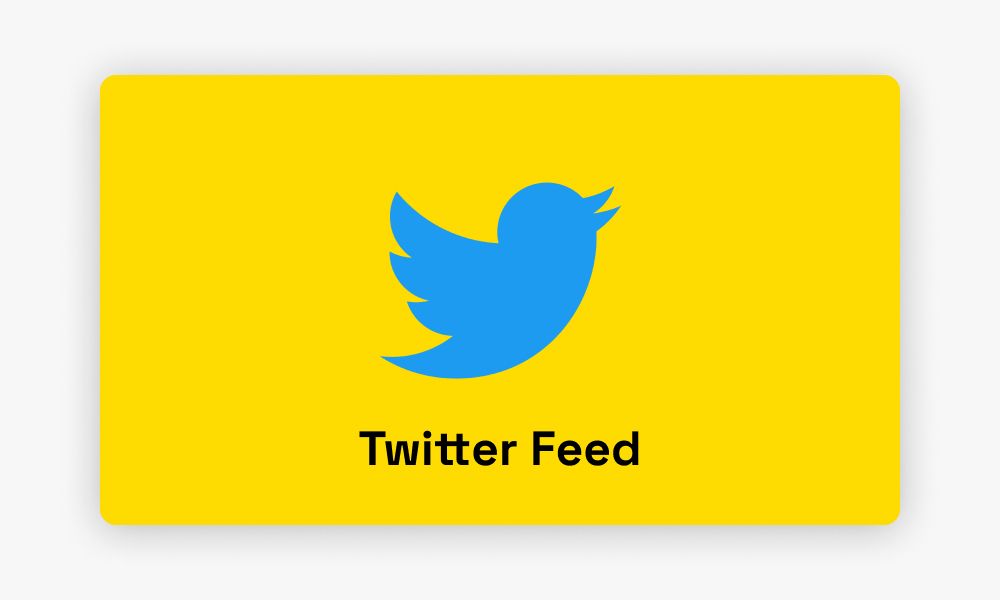 Gallery of tweets placed on a Mobirise page